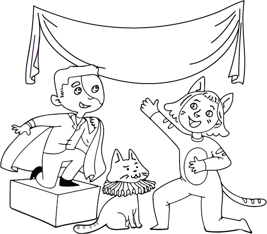 Theatre Stage Coloring Pages Sketch Coloring Page